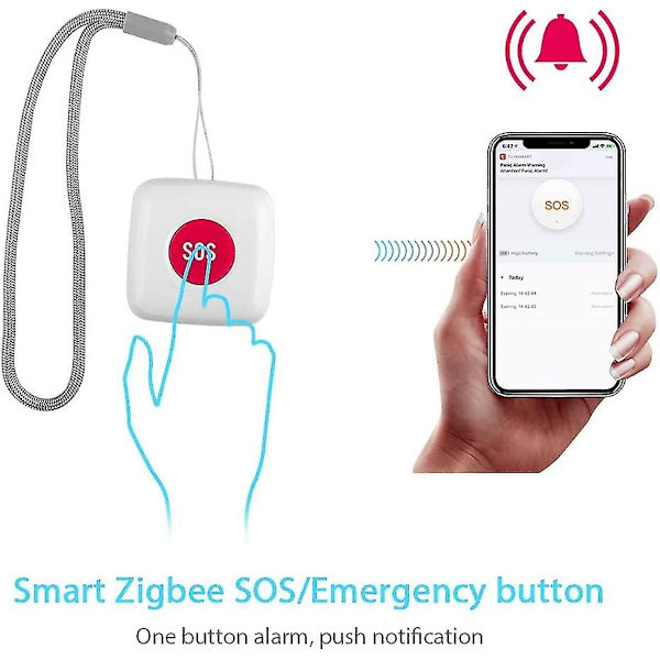 Trådløs fjernkontroll ringeknapp Sos/panikkknapp Paramedic personsøker for seng/stol/gulvmatte Fallalarm Pasient Eldre