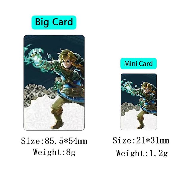 38 stk Zelda Amiibo :tears Of The Kingdo Zelda Ghost God Sword Equipment Crossover Card Switch Nfc Game Chip 26pcs Big card