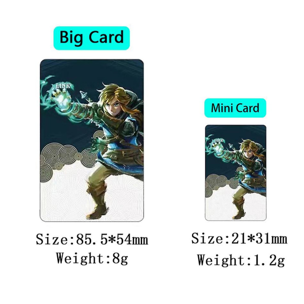 38 stk Zelda Amiibo :tears Of The Kingdo Zelda Ghost God Sword Equipment Crossover Card Switch Nfc Game Chip 38pcs Big card