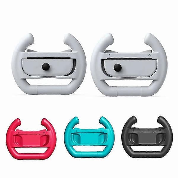 2 stk. Gaming Racing Ratgreb til Switch Controller Greb Racing Hjul Gamepad Tilbehør Blå&Rød JH4 Blue & red