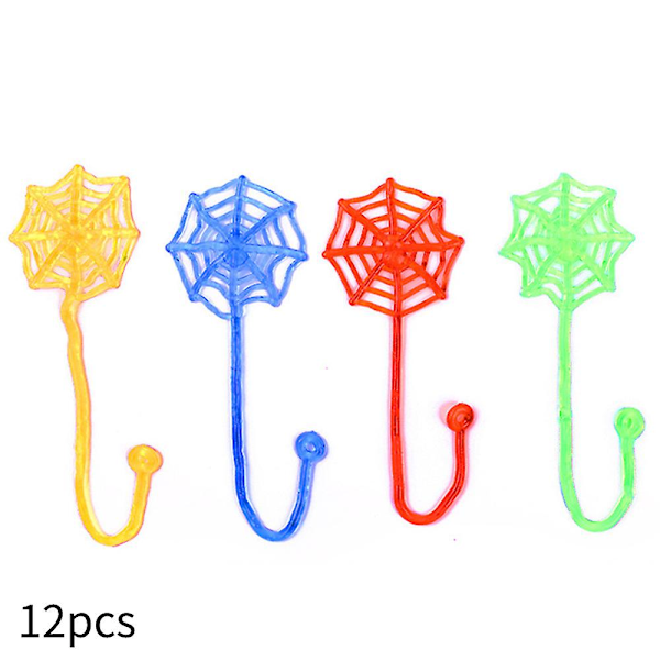 12 kpl Sticky Hands/Spider Web Joustavat lelut lapsille Minilelut Lahjat Juhlatarvikkeita Spider Web