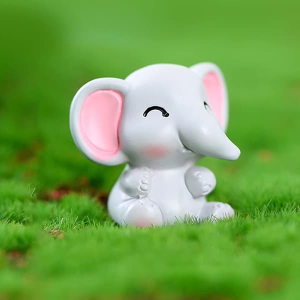 Elefantfigur Samlarobjekt Härlig Tecknad Elefant Djurskulptur Mode A