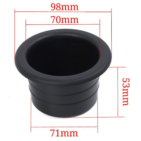 4/2 stk Rv Kopholder Forsænket Kop Drink Rustfrit Stål Kopholder Dåseholder Til Marine Boat Rv Camper Sæde Kile Kopholder - Drikkeholdere 2pcs Plastic