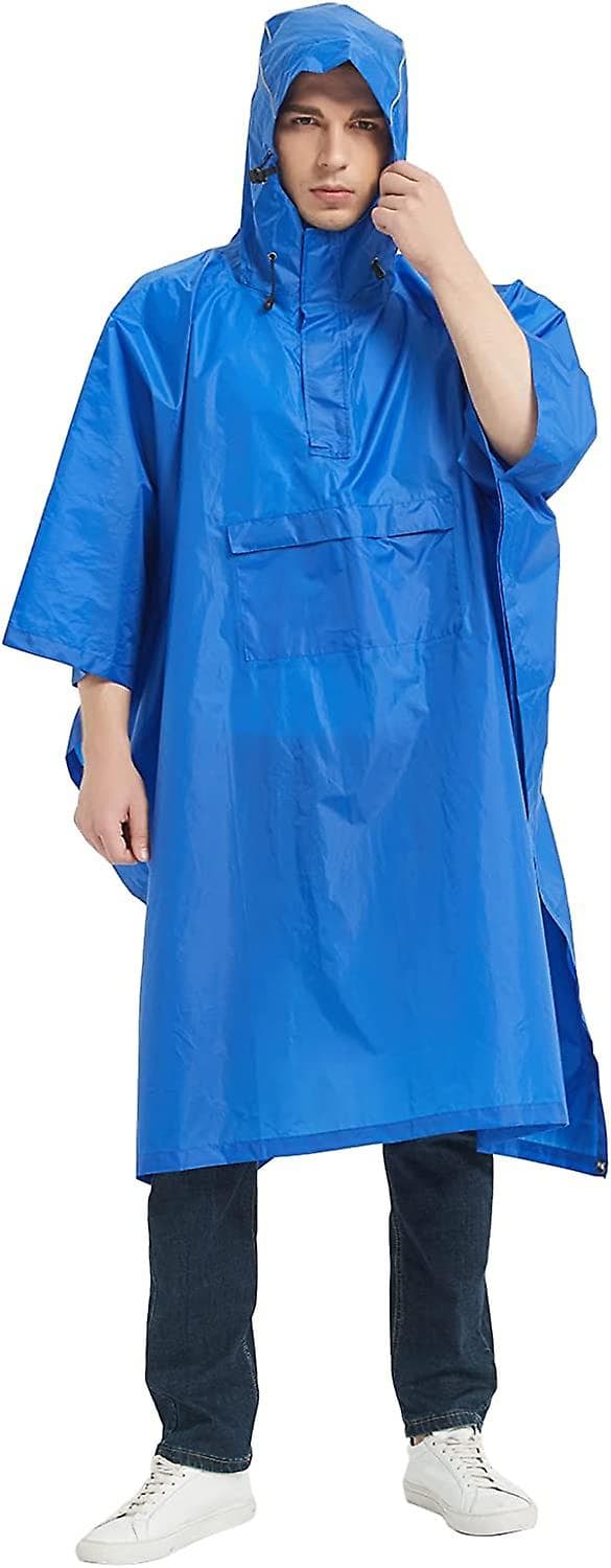 Regnponcho. 3-i-1 Multifunksjonell Regnkappe Regnfrakk Med Hette For Camping Gave