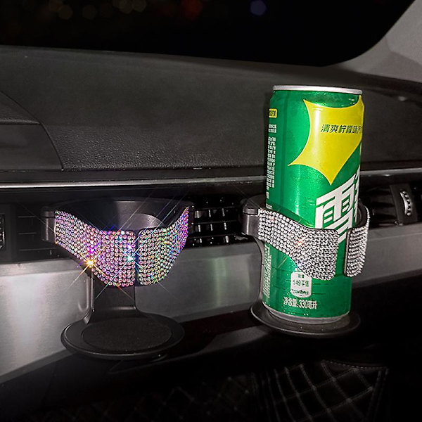 Ilmanvaihtoaukko Juomaalustan Kahvipulloteline CAN Juoma Tuhkakuppi Kiinnitysteline Autotarvikkeet Girly Glitter Automukinpidike| | Gold