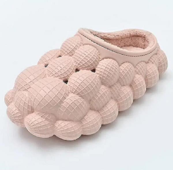 Varma bubbeltofflor för vintern, termofodrade bubbeltofflor, massagebubbeltofflor Pink 38-39