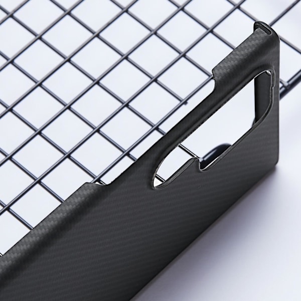 Til Samsung Galaxy S24 Ultra Case 600D Fine Texture Aramid Fiber Slankt telefoncover, sort