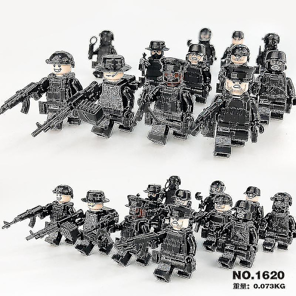 Set med 22 minifigurer Military Series Villain Minifigurer byggklossleksaker