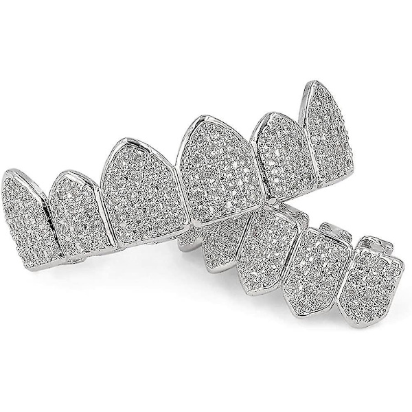 Custom Fit Grills Tand Set - Hip Hop Style för män/kvinnor, 18k guld polerat