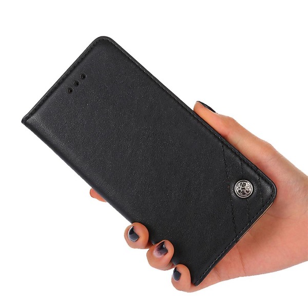 For Honor 90 Lite 5g / X50i 5g kolmioompeluviiva case Pu-nahkainen lompakkotelineen cover Black
