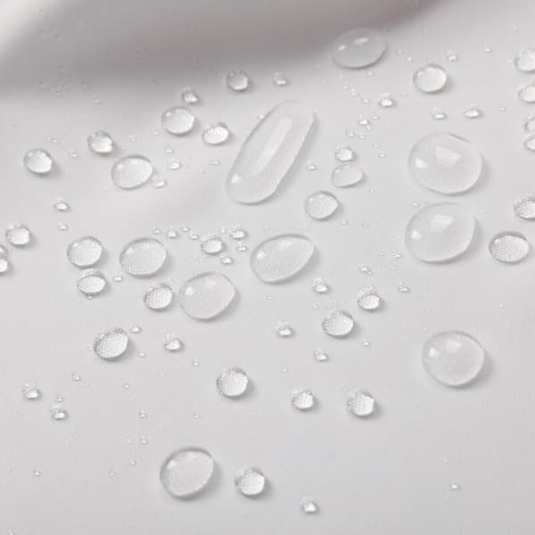 Extra lång duschdraperi vit, hotell lyx tungvikt polyester badrumsduschdraperi, vit, 100x200cm White
