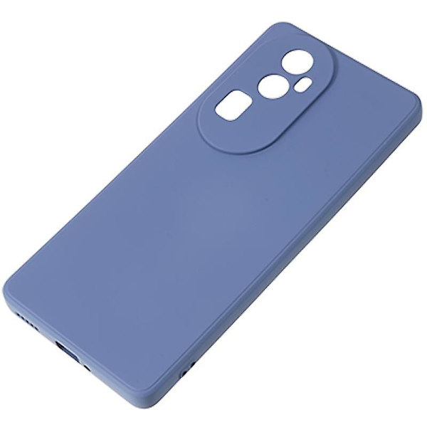 För Oppo Reno10 5G Gummerat TPU- phone case Candy Color Fiberfoder Anti- cover Lavender Grey