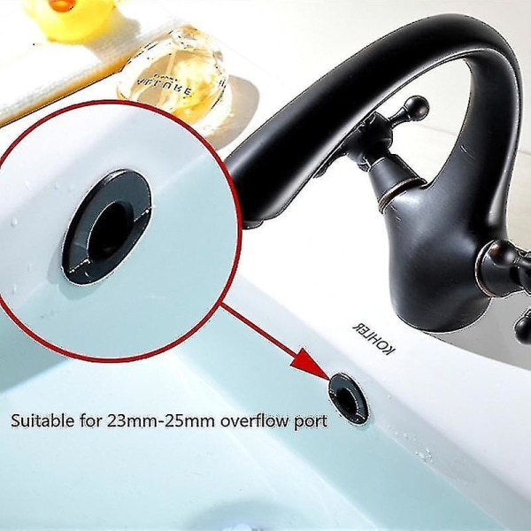 Badrum Handfat Runt Hål Overflow Cover Basin Keramiska Krukor ORB