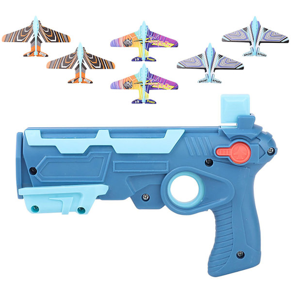 Toy Airplane Catapult Bubble Airplane Shooting Game Outdoor Toy Födelsedagspresent Blue One Size