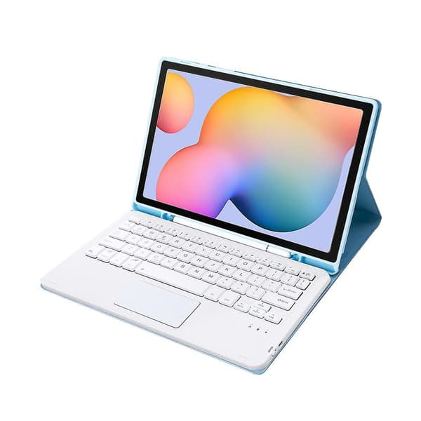 Näppäimistö + Kotelo Samsung Galaxy Tab S6 Lite -laitteelle White Ice