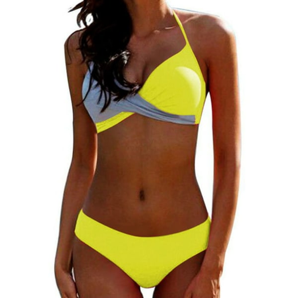 2-delt polstret Push-up BH til kvinder Bikini Badedragt Badetøj Badetøj Strandtøj sommersæt