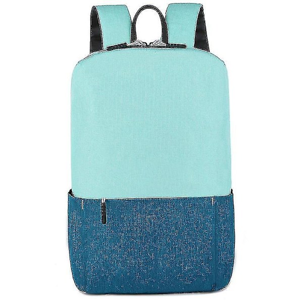 Casual Kvinnor Män Vattentät ryggsäck Bärbar Reseskola Laptopväskor Studentryggsäck Flerfärgad Kvinnlig dragkedja Ryggsäckar blue and Tibetan blue