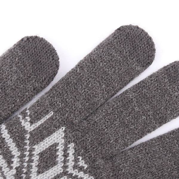 Varma handskar Printed handskar Fullfingerhandskar Pekskärmshandskar Vintertillbehör Grey 21*11cm