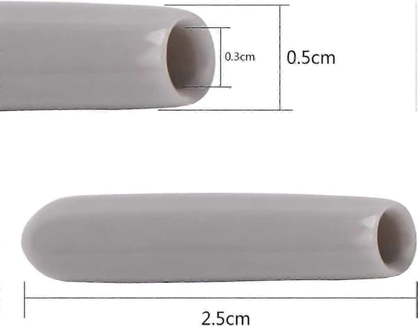 100 stycken diskmaskinskorgskydd, diskmaskinslock, för att skydda stiften, kompatibel med diskkorg, rostfri, grå, 2,5*0,5 cm, plastmaterial