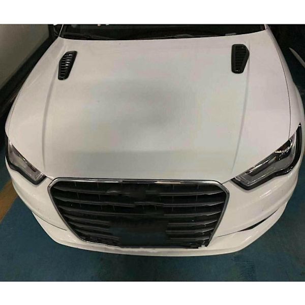 2 stk Bil Simulering Shark Air Vent Universal Blank Sort Sport Racing Air Flow Vent Motorhjelm Hætte Sc