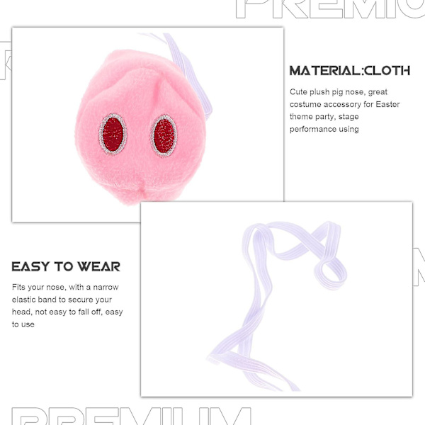 3kpl Pehmoinen possun nenäasu Asusteet Eläinten teemajuhlat Cosplay Possu Nenä Suloinen Eläimen Nenä Rekvisiitin Pink 6.50X4.50X3.50CM