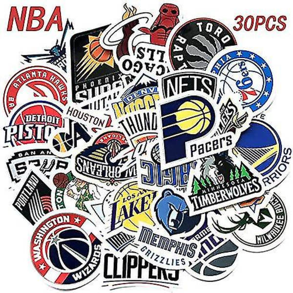30 stk skateboard klistremerker for Nba Basketball Sport Fan Vinyl Vanntett klistremerke Påføring på Pad Notebook Bil Snowboard Sykkel Bagasje Decal Di