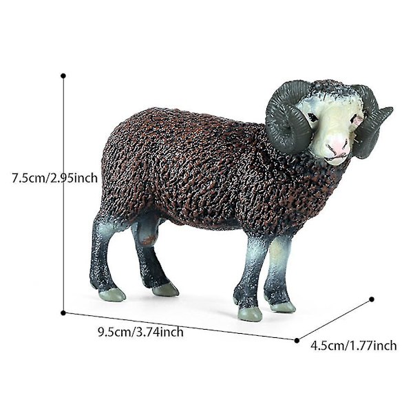Animal Sheep Model Toy, 4st Mini Get Djurfigurer Present för barn Barn Småbarn