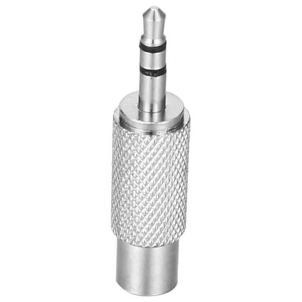3,5 mm stereo han til RCA mono hun lydadapter, sølv