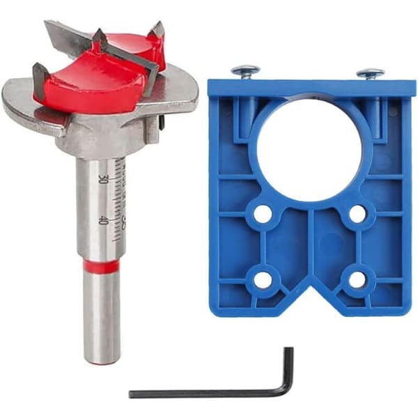 Hinge Drilling Jig 35mm Concealed Hinge Hole Drill Set for Door Hinges and Kitchen Cabinets
