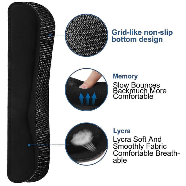 Tastatur håndleddsstøttepute, 3 stk. håndleddsstøttesett med musematte + musehåndleddsstøtte, ergonomisk håndleddspute og minneskummateriale