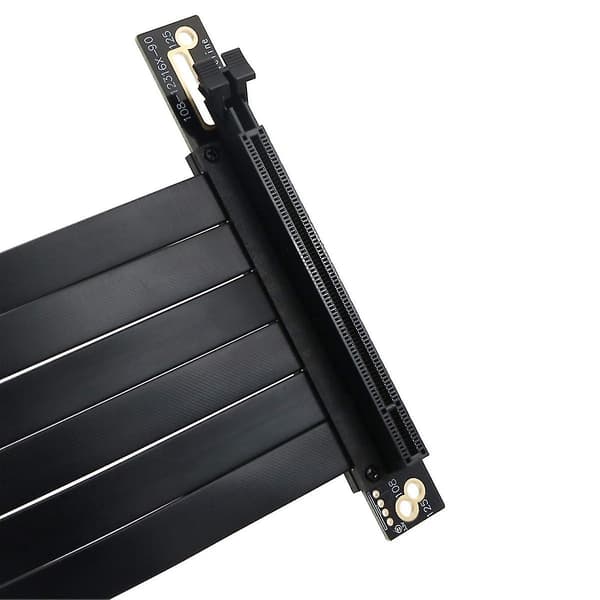 Pci-e 3.0 16x 180 grader, Pci-e grafikkorts förlängningskabel nätverkskortadapter, full hastighet och Black