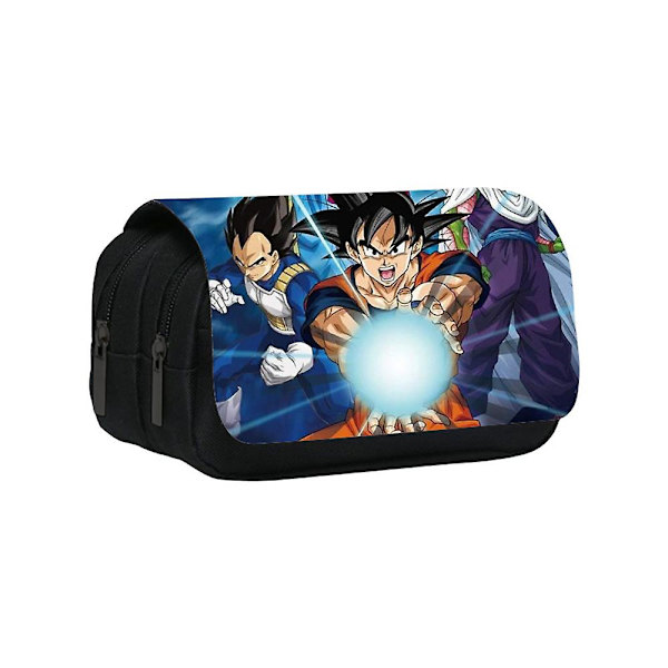 Dragon Ball Blyantveske Stor kapasitet Dobbel glidelås Blyantpose Penneveske Skoleskrivesaker Organisering Blyantboks Bursdagsgaver B