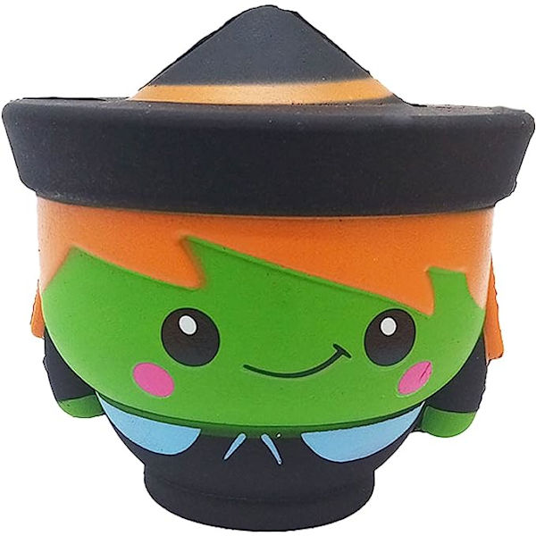 Halloween Witch Rising Doftande Stress Slow Doll Toy Relief Barnleksaker Extrusion Toy Stepper Toy (grön, en one size)