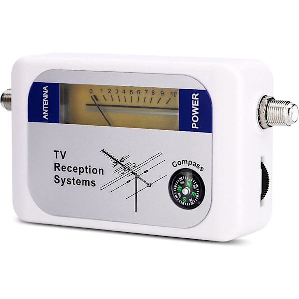 Digital satellitfinder, bærbar satellitsignalstyrkefinder, digital satfinder TV-signalstyrkefinder med batterioplader og kompas