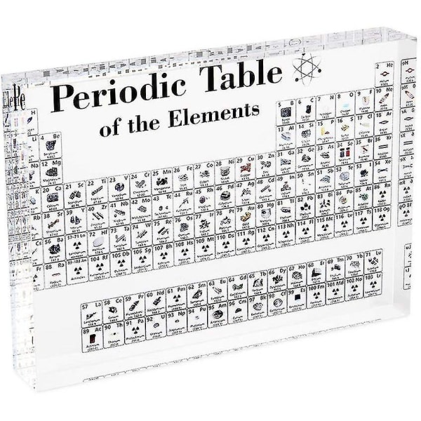 Periodisk system for de kjemiske elementene laget av akryl, representasjon av det periodiske system