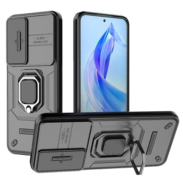 Til Honor 90 Lite 5G/X50i 5G-etui PC+TPU-skydekameralåg Telefoncover med Kickstand