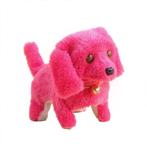 Musik Lätt Söt Robotic Elektronisk Walking Pet Hund Valp Barn Toy HOT Hot Pink