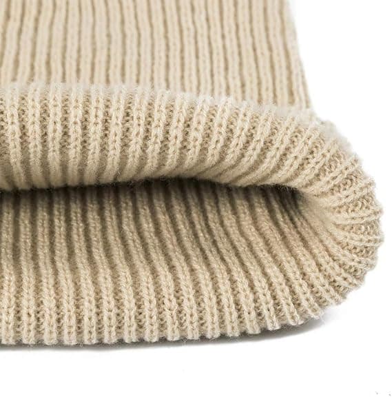 Dam flickor kattöron mössa vinter varm stickad skidmössa Beige