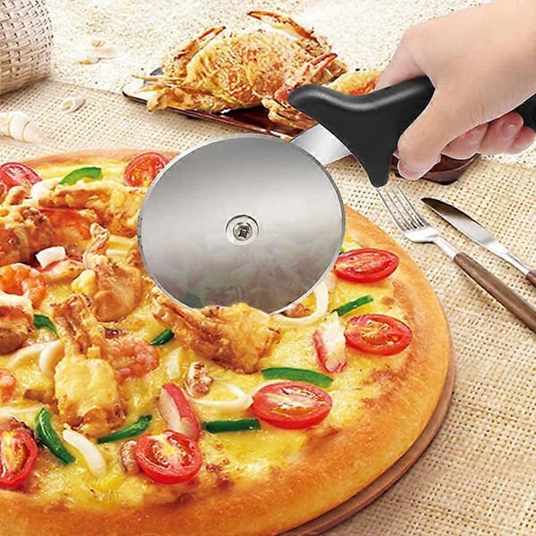 1 stk pizzakutter, pizzahjul, pizzakniv med rustfritt stålblad, 2024 Ping