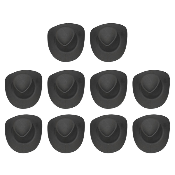10 kpl Creative Cowboy Girl Hat Söpö minihattu Western Cowboy Hat Black