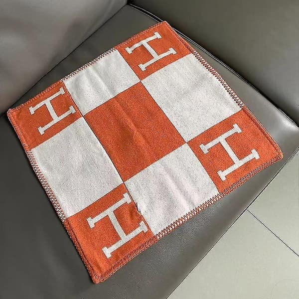 45x45cm H-format Ullkashmir Kuddfodral Våningssäng Soffa Flygplan Orange