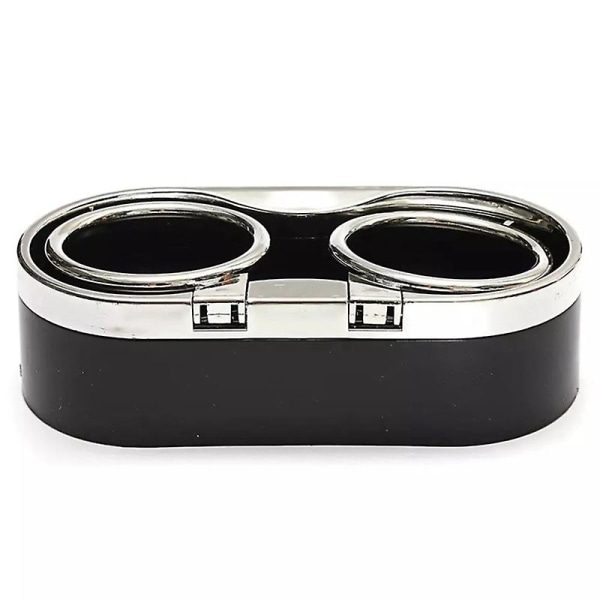 Universal Flaskhållare Stativ Mugg Montering Bilförvaring Organizer Dubbel kopphållare - Dryckeshållare Silver
