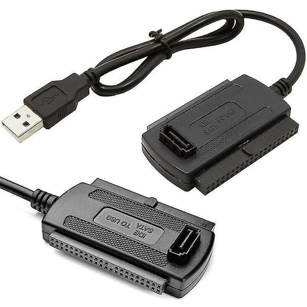 USB - SATA IDE -sovitinkaapeli kiintolevylle, USB 2.0 - SATA/IDE-muunnin HDD-kaapeli