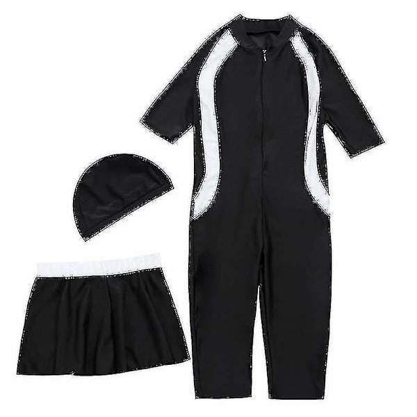 Muslimska flickor Baddräkt Islamiska Barn Badkläder Modest Burkini Simning Beachwear