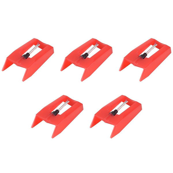 LP Fonograf platespiller Stylus nål erstatning, 5 stk Stylus platespiller nål for plate platespiller red