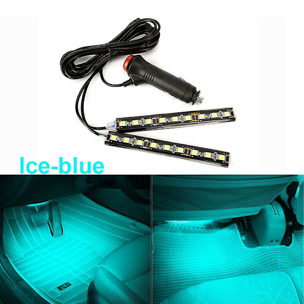 Auton sisätilojen Led jalkapohjan koristeluvalonauha Toyota Camry Corolla Rav4 Yaris Highlander/land Cruiser/prado Vios Vitz|sisustuslistat| Ice-blue
