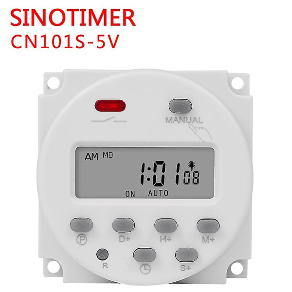 15,98 tommer LCD digital timer 5V DC programmerbar tidsbryter CN101S-5V