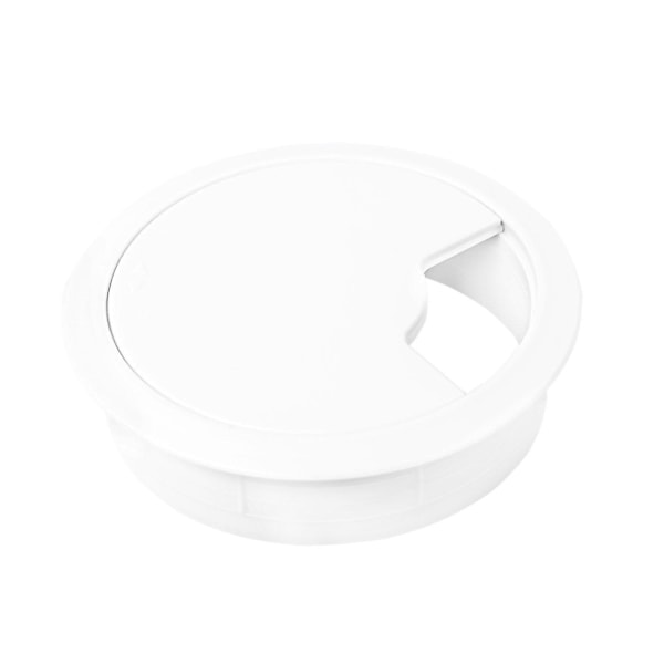 Kabelgenomföring för skrivbord och bänkskiva | Panel för USB kabelanslutning, power , CPU-skärm | Pvc Plast | Borrdiameter: 80 mm - Ögla: 94 mm |