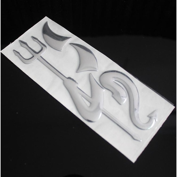 Universal Creative Fashion 3D Little Devil Demon Styling Auton tunnus Logo Pvc Tarrat Sisustus Tee itse Auton ulkotarvikkeet| | Silver