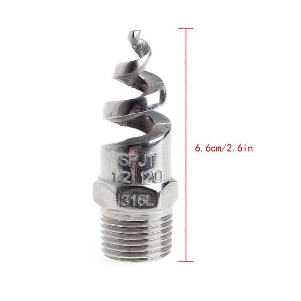 1/4\" 1/2\" Rostfritt Stål Spiral Kon Atomiseringsmunstycke Spraysprinklerhuvuden 2 points